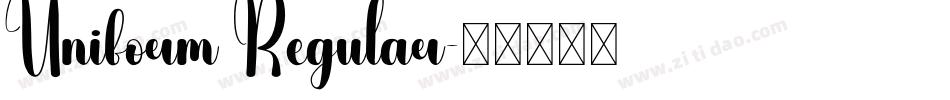 Uniform Regular字体转换